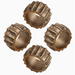 Ribbed Gold Napkin Rings Set/4