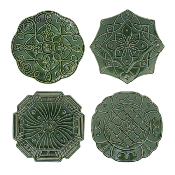 Jardins Du Monde Dessert/Salad Plate set/4-Basil