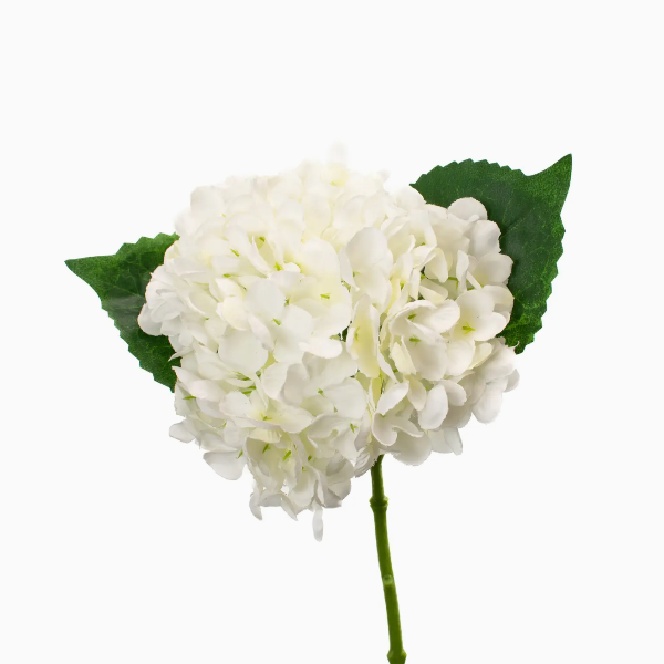 Faux Hydrangea Pick - Lace White