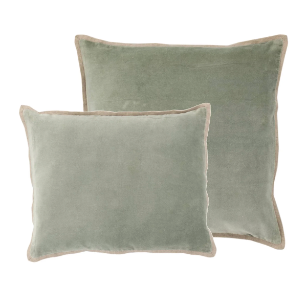 Gehry Velvet/Linen Pillow-Desert Sage