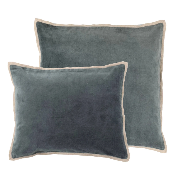 Gehry Velvet/Linen Pillow-Pacific