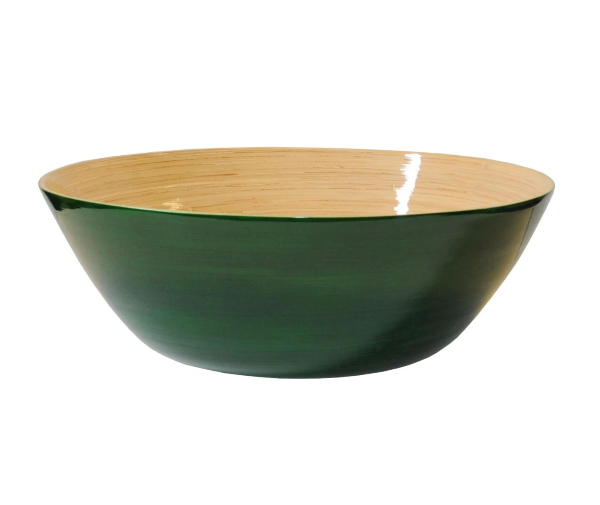 Bamboo Party Bowl, Dark Green