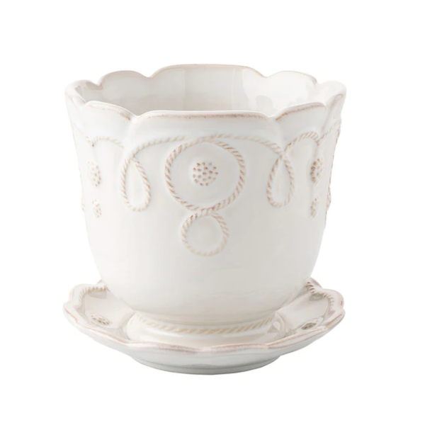 Jardins du Monde 5" Planter - Whitewash