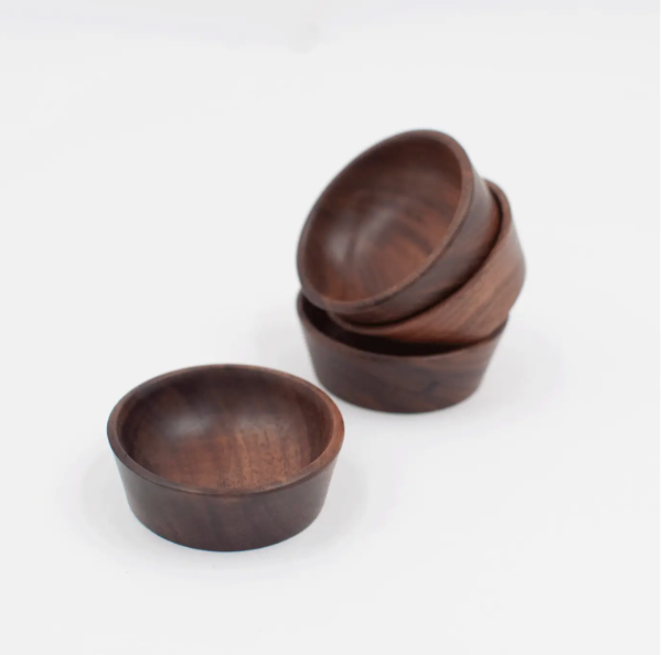 2" Walnut Wood Small Condiment Cup