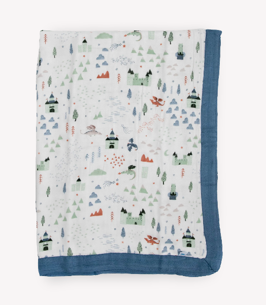 Deluxe Muslin Original Baby Quilt - Dragon Days