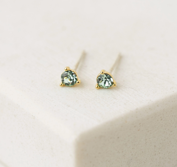 Kaleidoscope Birthstone Stud Earrings - August
