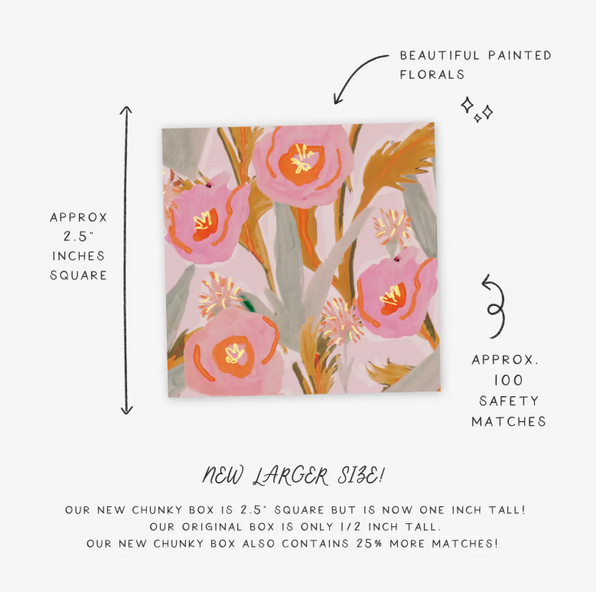Painted Pink Florals Matches