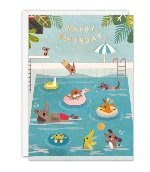 Birthday Swimming Card