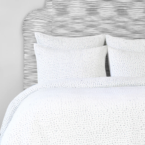 Light Indigo Hand Stitched Coverlets & Shams