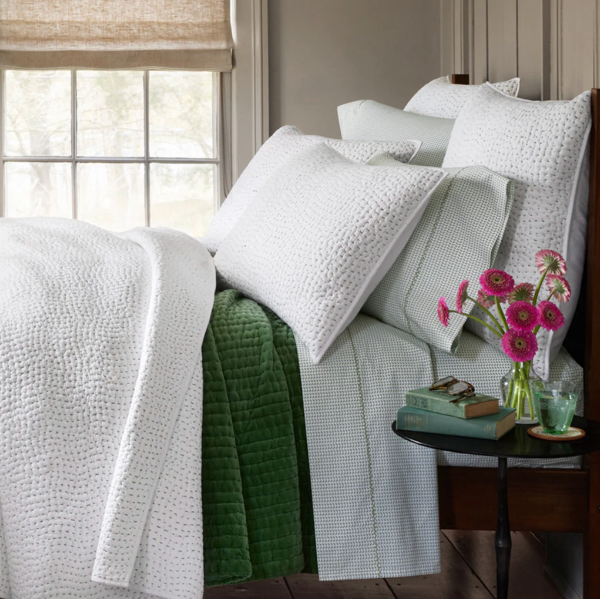 Moss Hand Stitched Coverlets & Shams