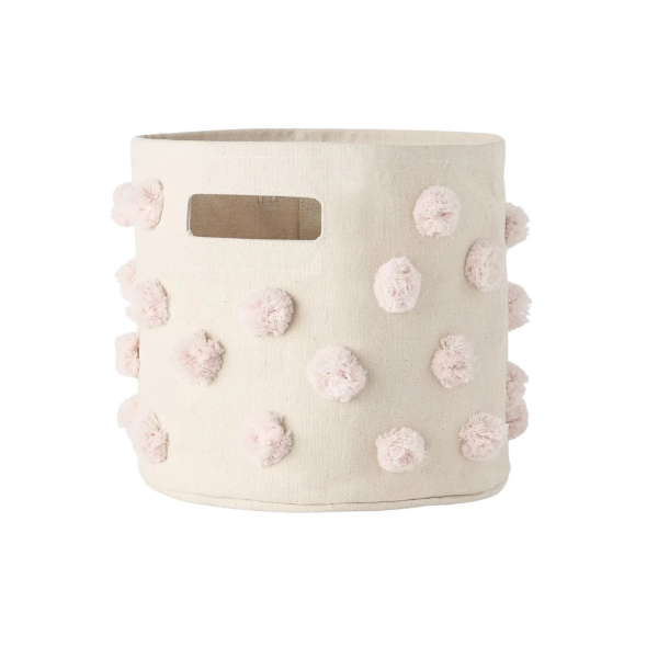 Pom Pom Basket-Pint Blush