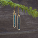 Lyric Gold Filled Drop Earrings with Blue Topaz