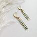 Lyric Gold Filled Drop Earrings with Green Moss Agate