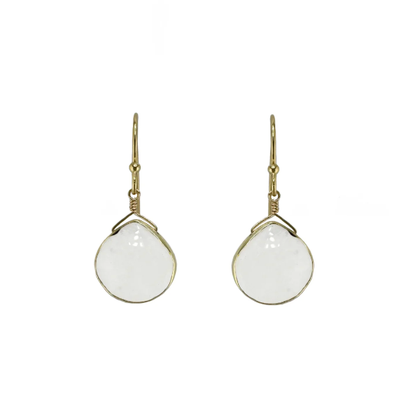 Moonstone Drop Earrings in Vermeil