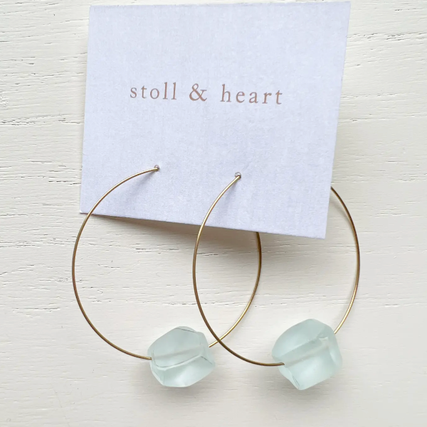 Seaglass Hoops