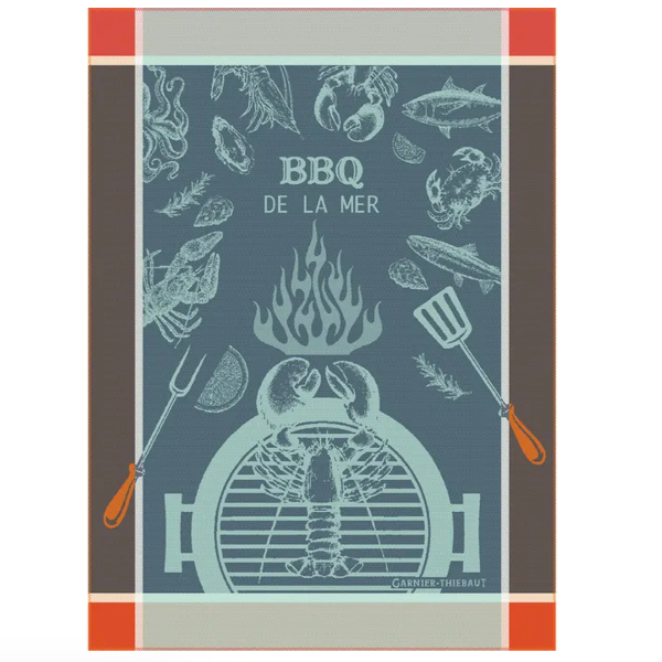 Bbq De La Mer Bleu Kitchen Towel