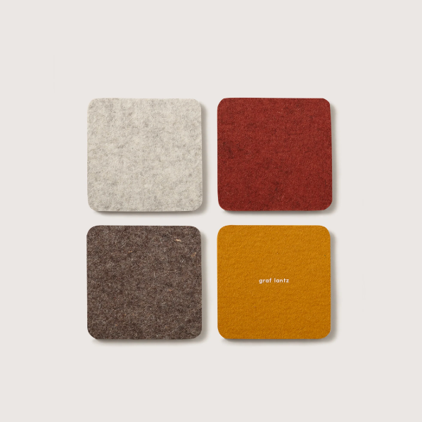 4-Pack Square Felt Coaster- Desert Sun