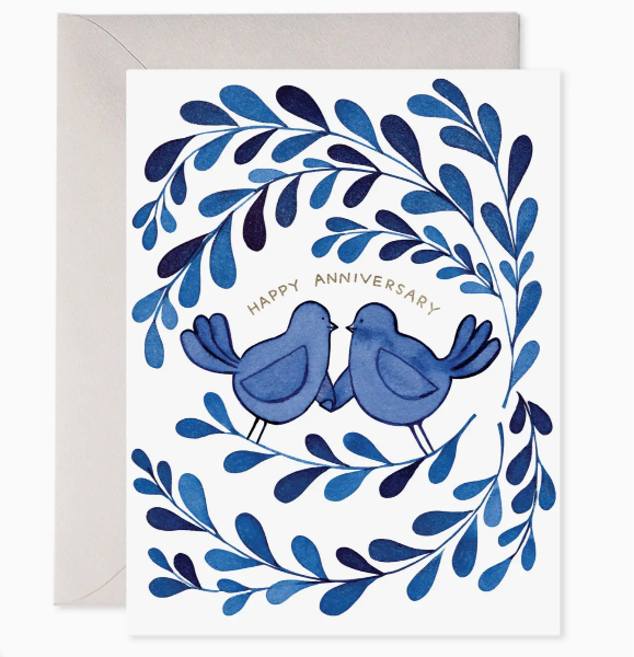 Blue Birds Anniversary Card