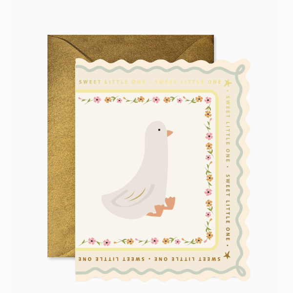 Sweet Little Goose Baby Card