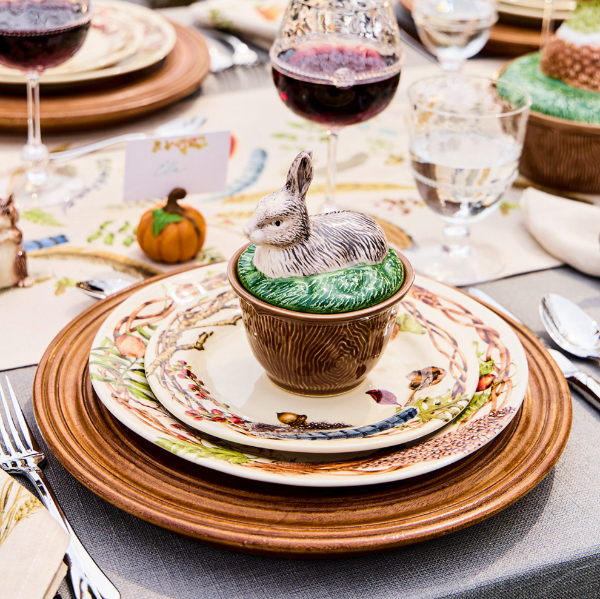 Forest Walk Rabbit Bowl w/ Lid