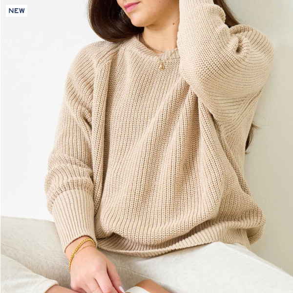 Salty Cotton Crewneck-Oat