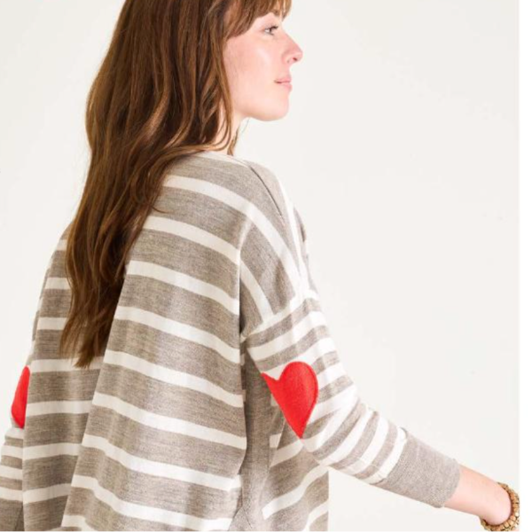 Amour Sweater:Driftwood Stripe