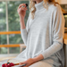 Catalina Turtleneck Sweater in Ash Grey