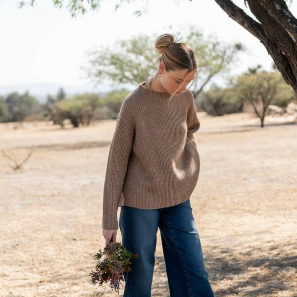 Monograph Mockneck Sweater: Driftwood