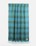 Drumin Plaid Atoll Blue Mohair Throw