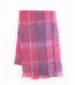 Drumin Plaid Berry Mohair Scarf