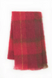 Drumin Plaid Cranberry Mohair Scarf
