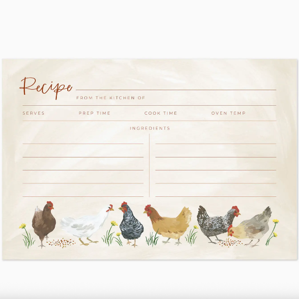 Chicken Meadows Recipe Cards