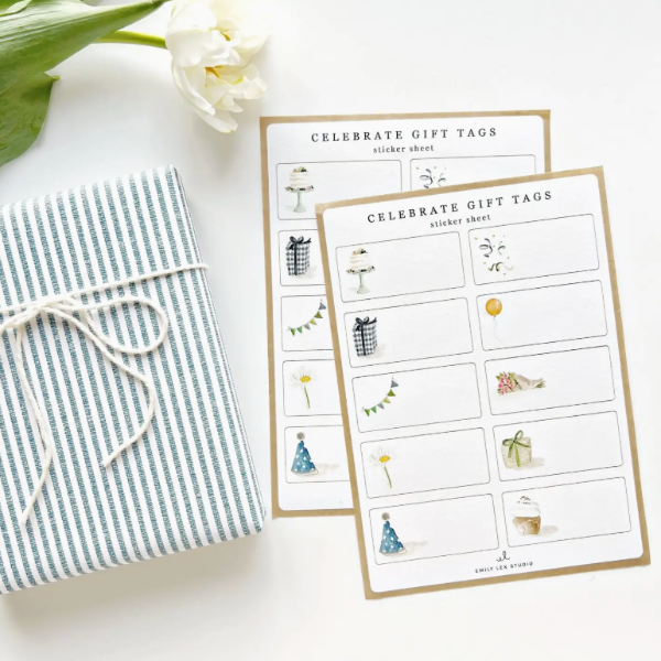Celebrate Gift Tag Sticker Sheets