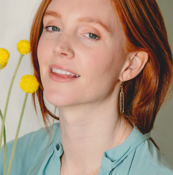 Lyric Gold Filled Drop Earrings with Pyrite
