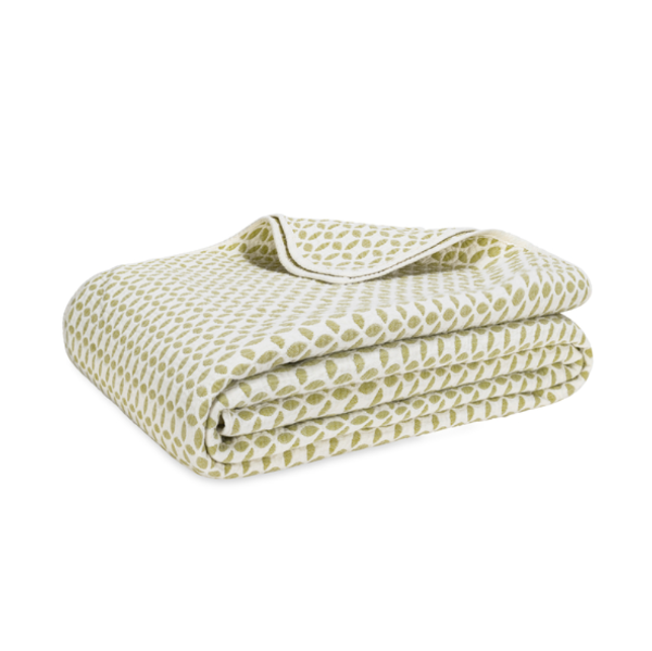 Leaf Reversible Blanket in Tarragon