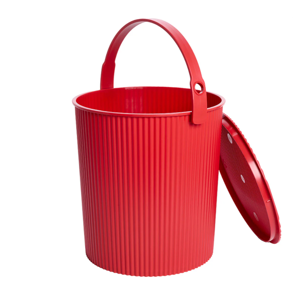 Vivid Red Buckets
