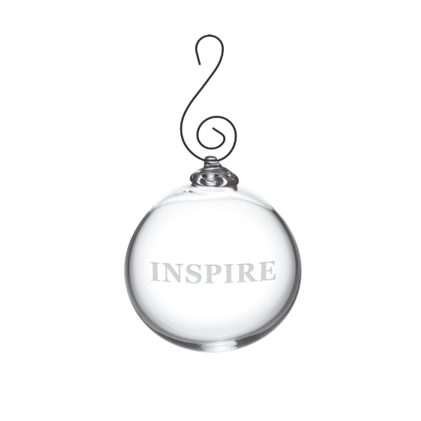 "Inspire"  Engraved Round Ornament