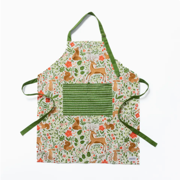 Christmas Forest Apron-Ivory