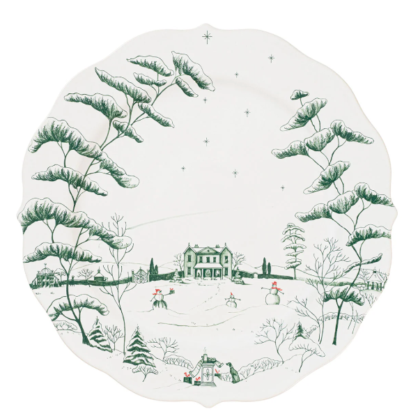 Country Estate  Winter Frolic Charger/Platter - Evergreen