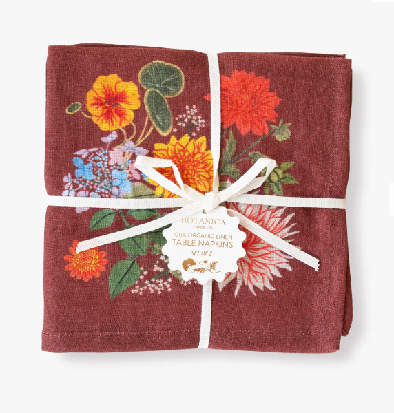 Russet Linen Table Napkins Set/2
