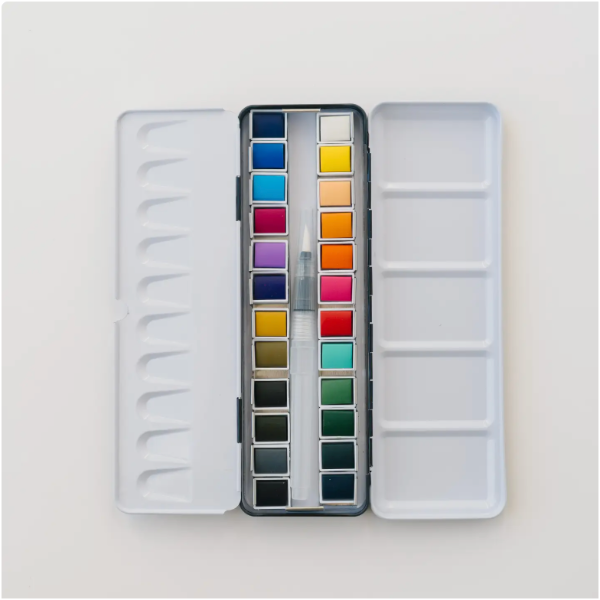 24 Color Watercolor Paint Palette