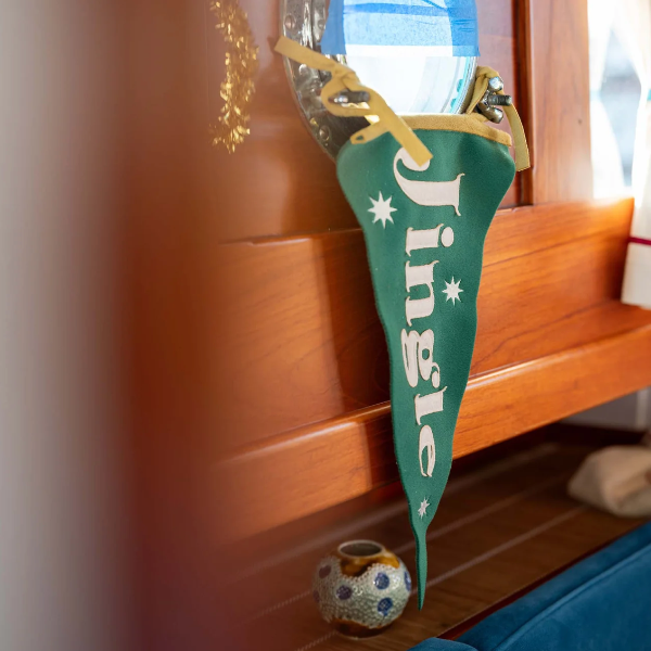 Jingle Holiday Felt Pennant Flag