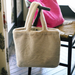 Cozy Cabin Faux Fur Tote in Oatmeal