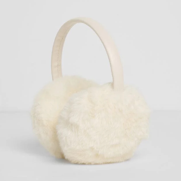 Mad Hatter Faux-Fur Earmuff- Ivory