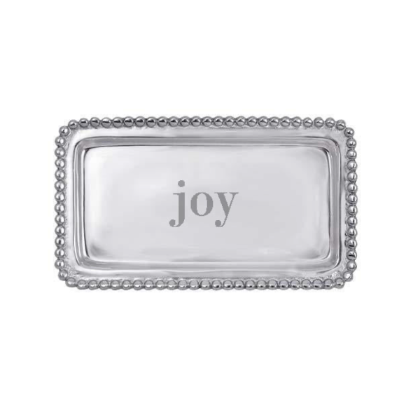 Beaded Joy Statement Tray