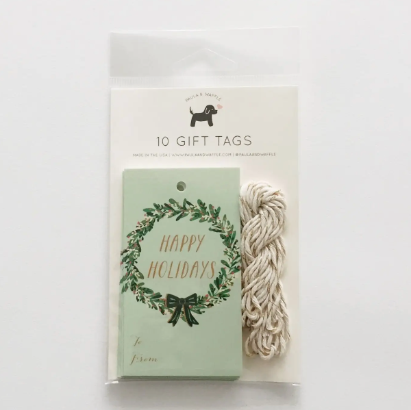 Holiday Wreath Gift Tag Set