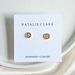 Gold Button Stud Earrings