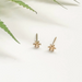 Mini Gold Snowflake Stud Earrings