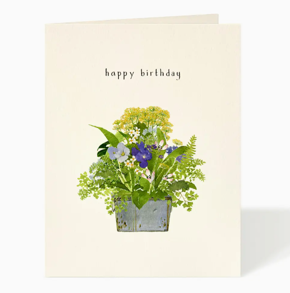 Flowers and Ferns Birthday Card