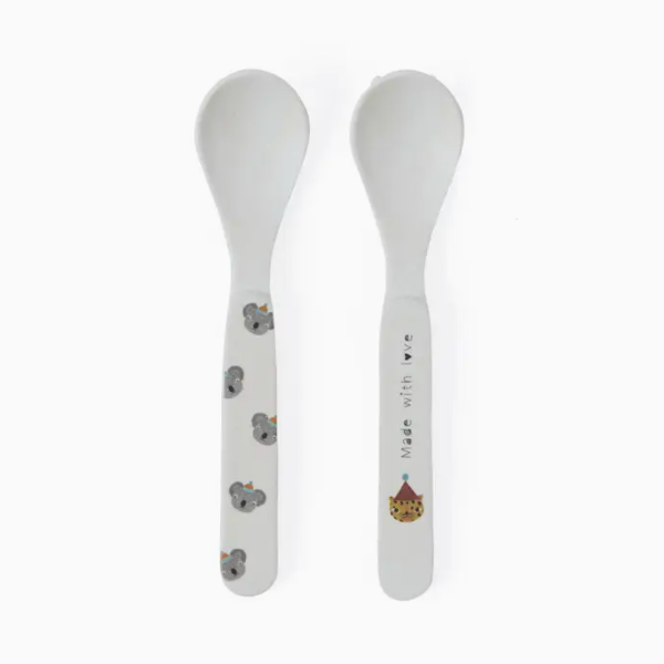 Hathi Bamboo Spoon Set in Off-White